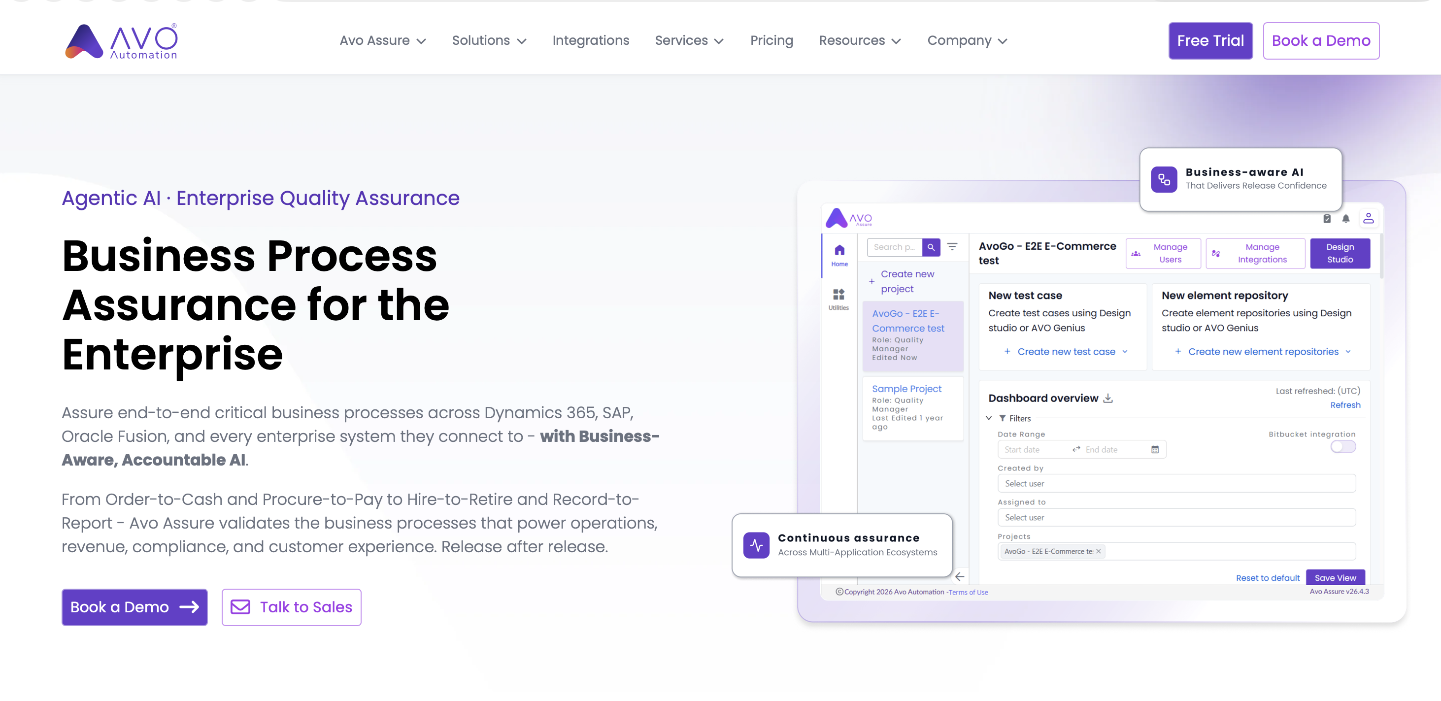 Avo Automation project preview